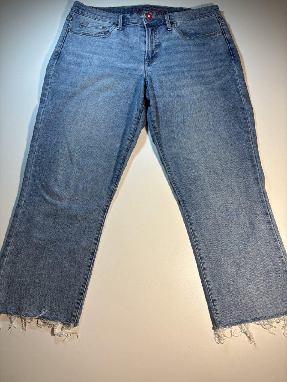 Lucky Brand Sweet Mid Rise Crop Jeans Raw Hem Light Wash Women’s 14